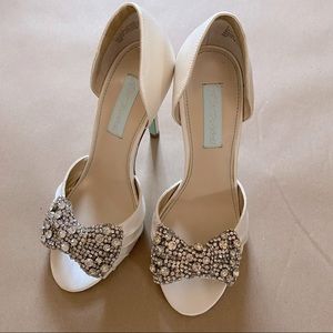 Betsey Johnson SB-Gown Ivory Satin Heels